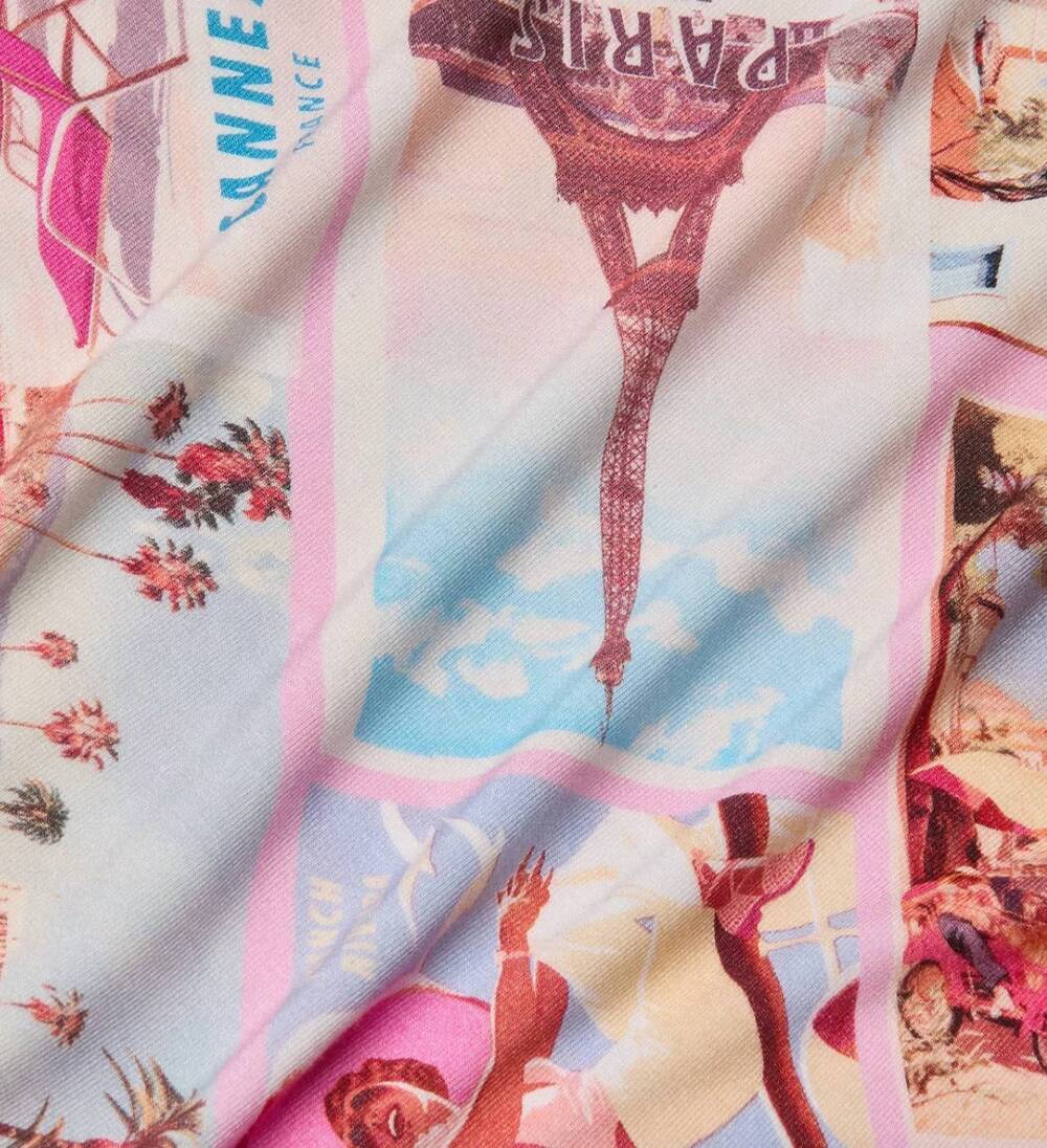 NEW L'AGENCE ressi tee shirt in postcard print - Picture 6 of 6